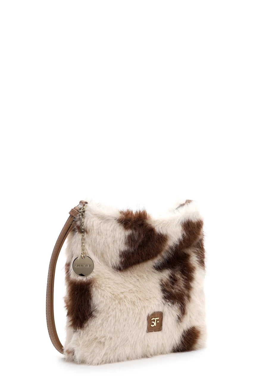 Bolso Bandolera Vegano Suri Frey "Misty" – Estilo Cow y Suavidad Invernal