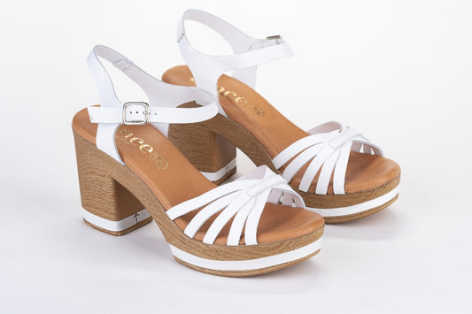 Sandalia Plataforma Blanco - Altura Ligera