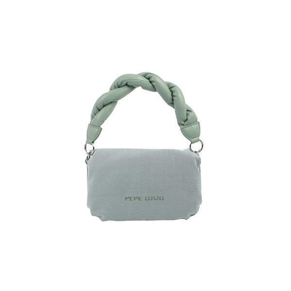 Bolso de hombro pequeño Pepe Moll en tono verde con asa trenzada acolchada. Ideal para salidas y eventos.
