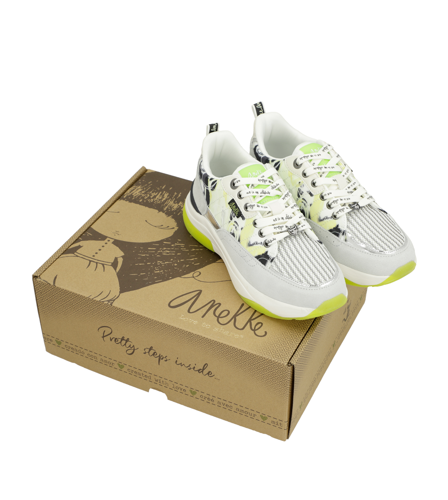 Sneakers Blancos Anekke - Nature Towanda Verde Lima