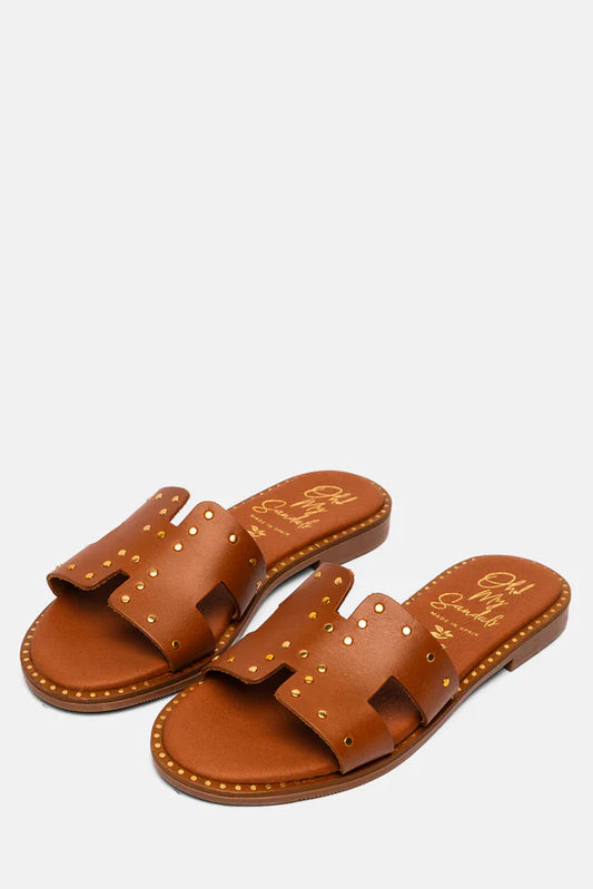 Sandalias planas tachuelas Erika - Oh my sandals