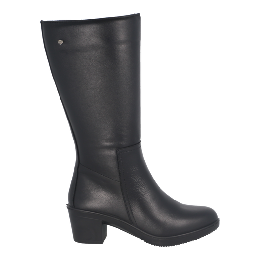 Bota Media Caña Tacón Negro Laura Azaña