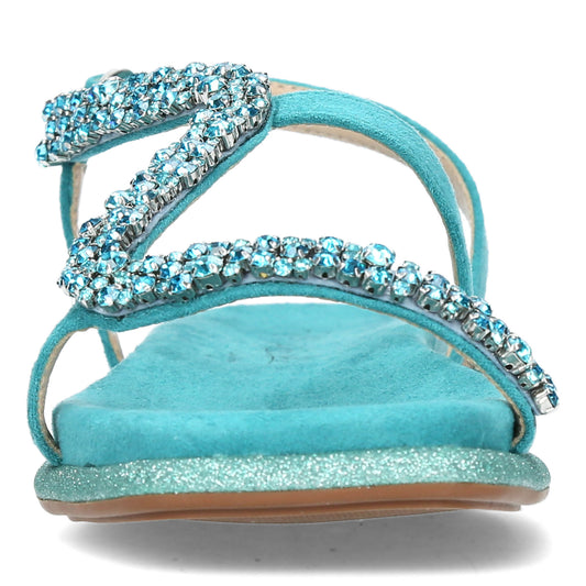 Sandalia azules Laura Vita - Calzado Elegante con Cristales