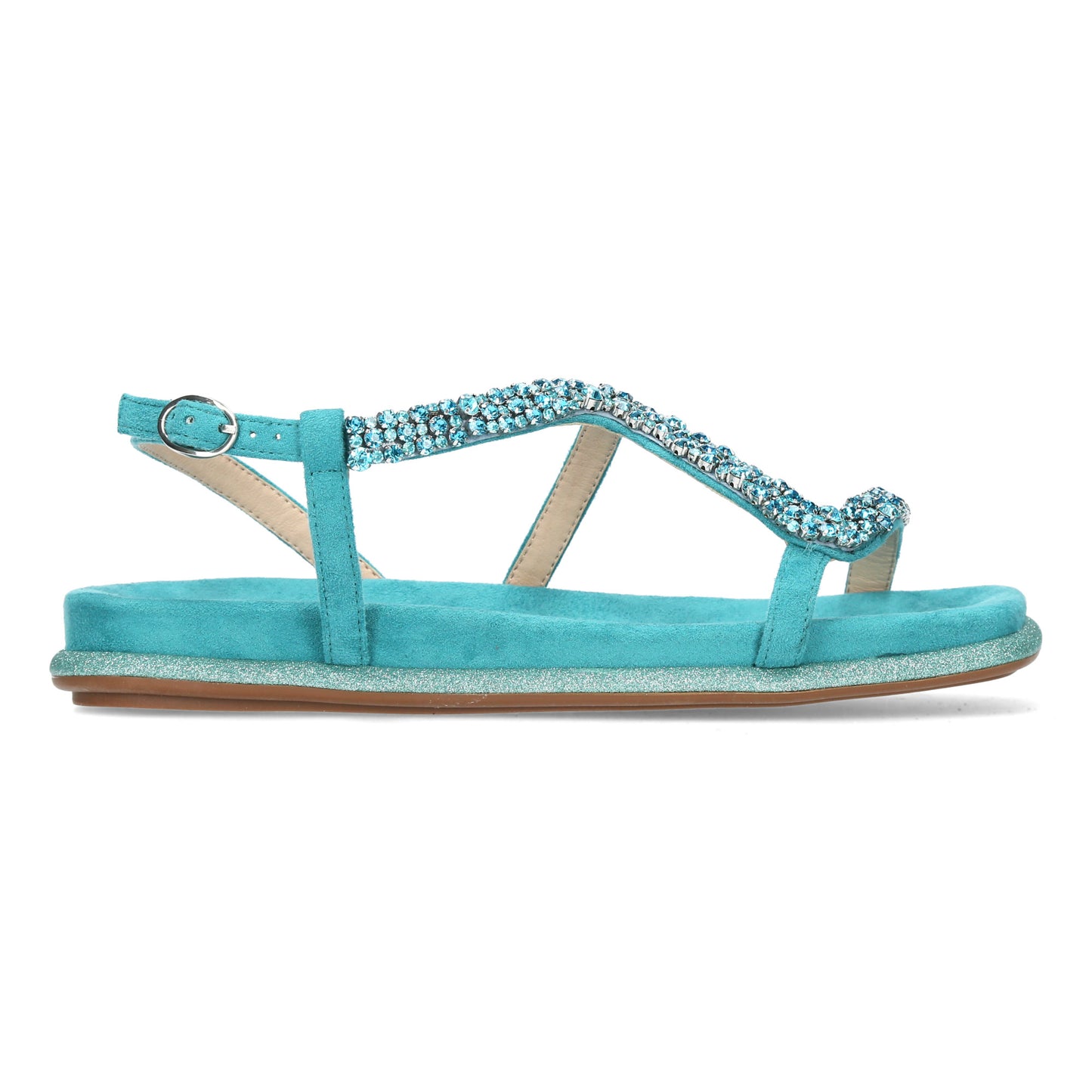 Sandalia azules Laura Vita - Calzado Elegante con Cristales