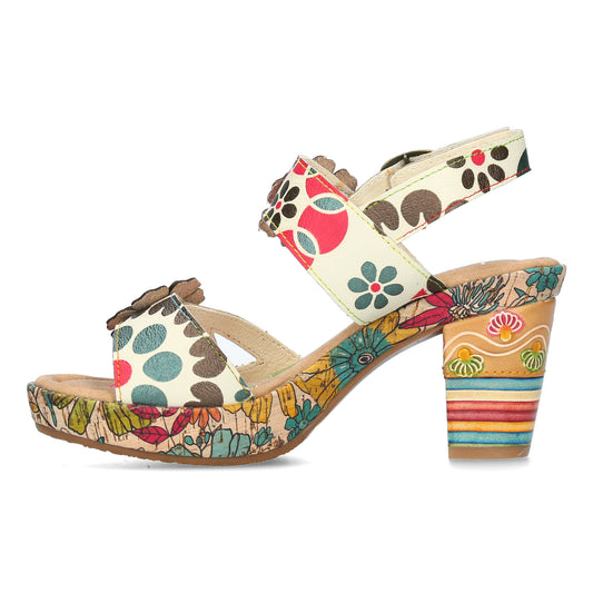 Sandalias de Mujer Laura Vita con Plataforma - Diseño Bohemio Floral