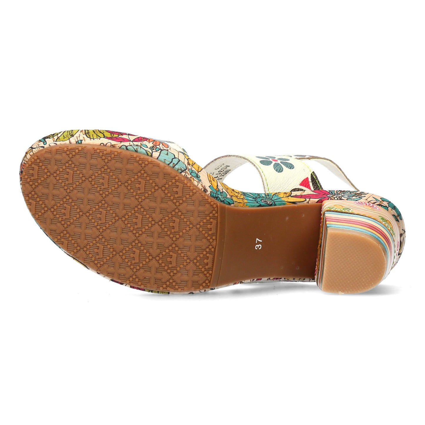 Sandalias de Mujer Laura Vita con Plataforma - Diseño Bohemio Floral