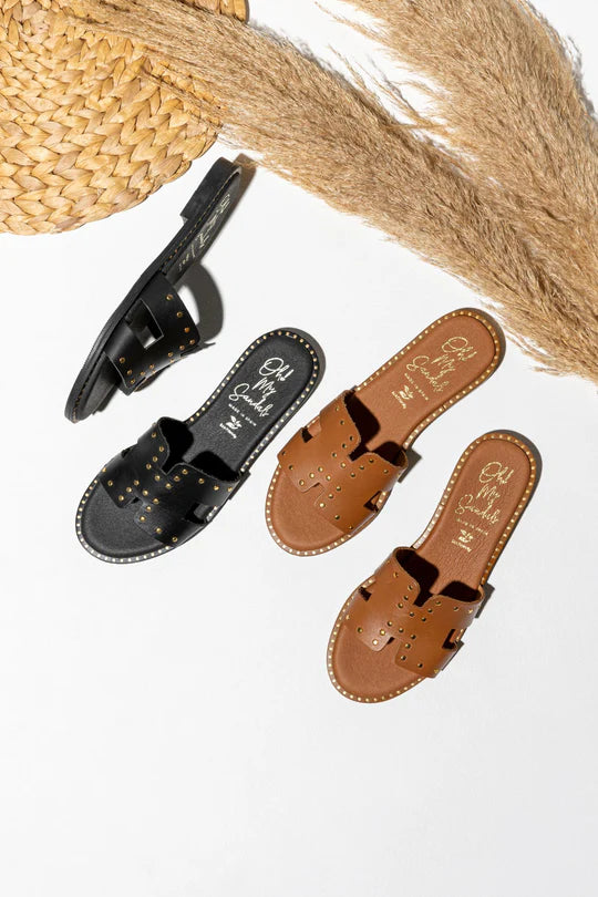 Sandalias planas tachuelas Erika - Oh my sandals