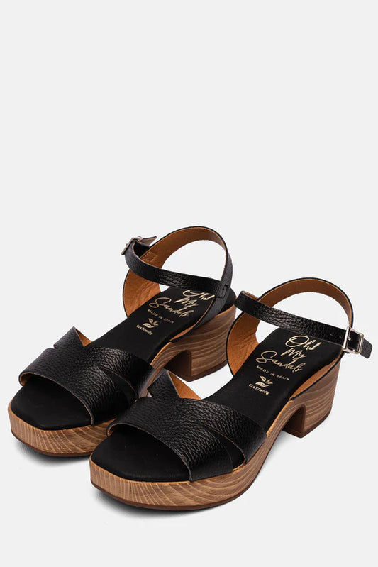 Sandalias Tacón y Plataforma negro- Oh My Sandals