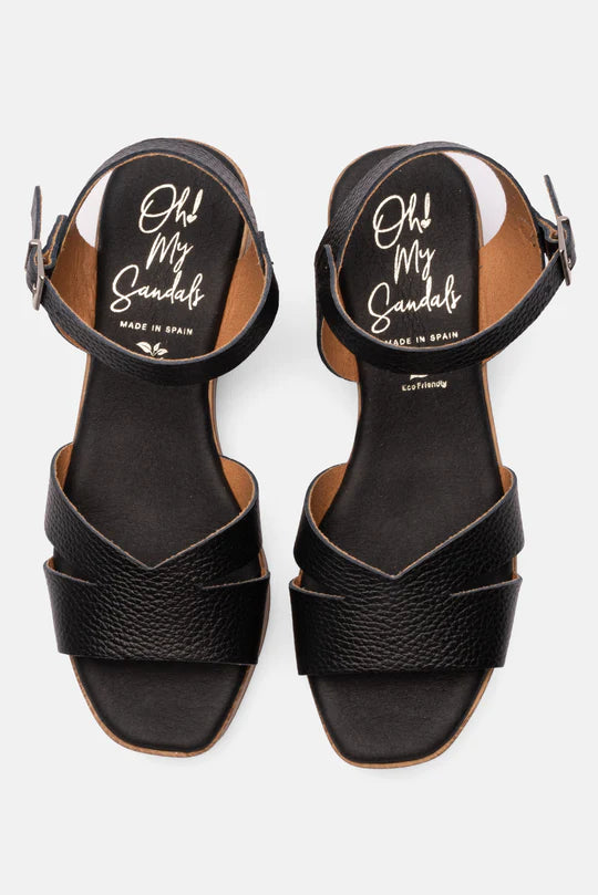 Sandalias Tacón y Plataforma negro- Oh My Sandals
