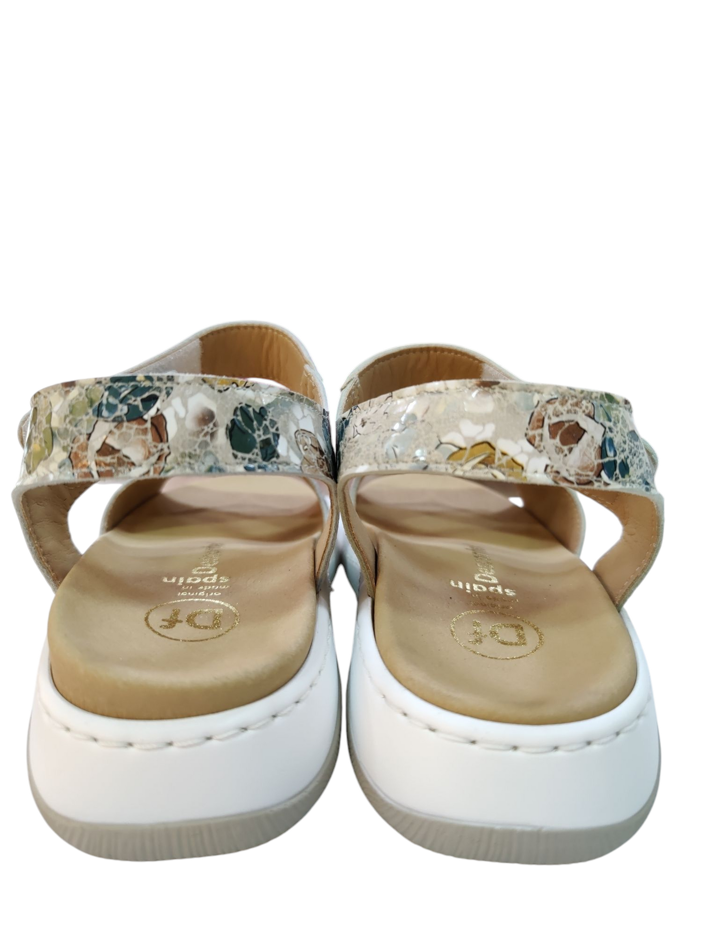 Sandalias Descanflex Flores - Ancho Plus