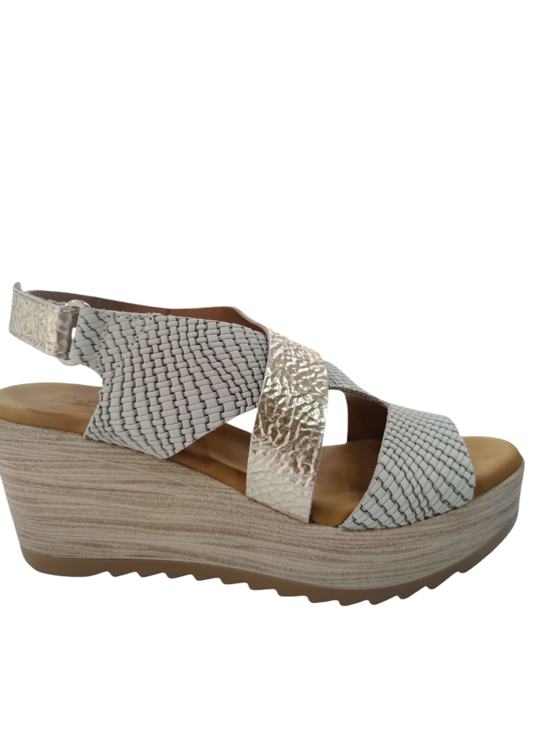 Sandalias Sergiotti Perla Platino Cruzada – Calzados Chic - Main Image