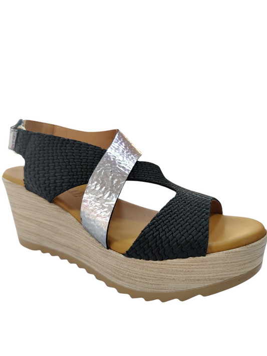 Sandalias Sergiotti Negro Perla Cruzada