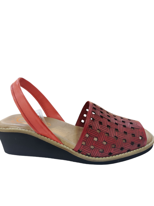 Menorquinas cuña rojo