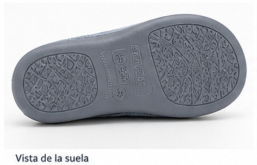 Suela de caucho de zapatilla Garzón 7330.275 Montlis índigo gris perla