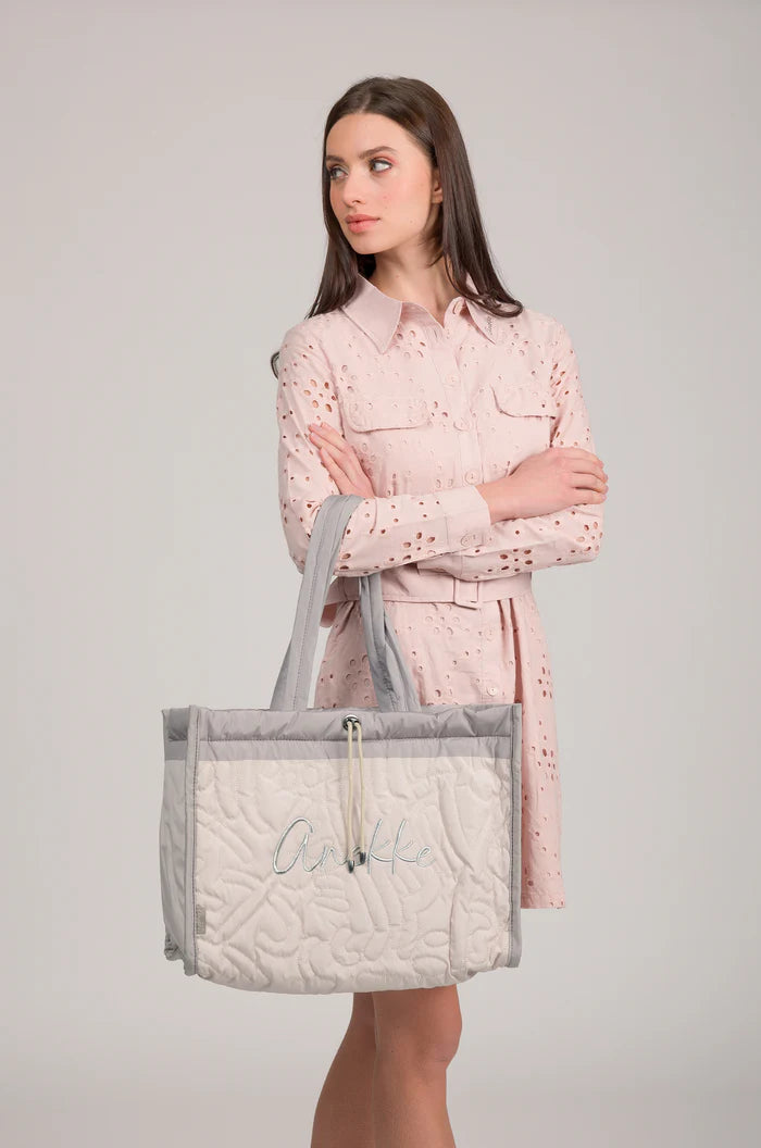 Bolso Acolchado Blanco Roto Anekke
