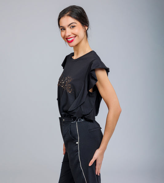 Camiseta de manga corta Anekke black