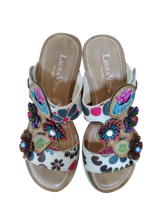 Zuecos de Mujer Laura Vita - Diseño Bohemio Floral