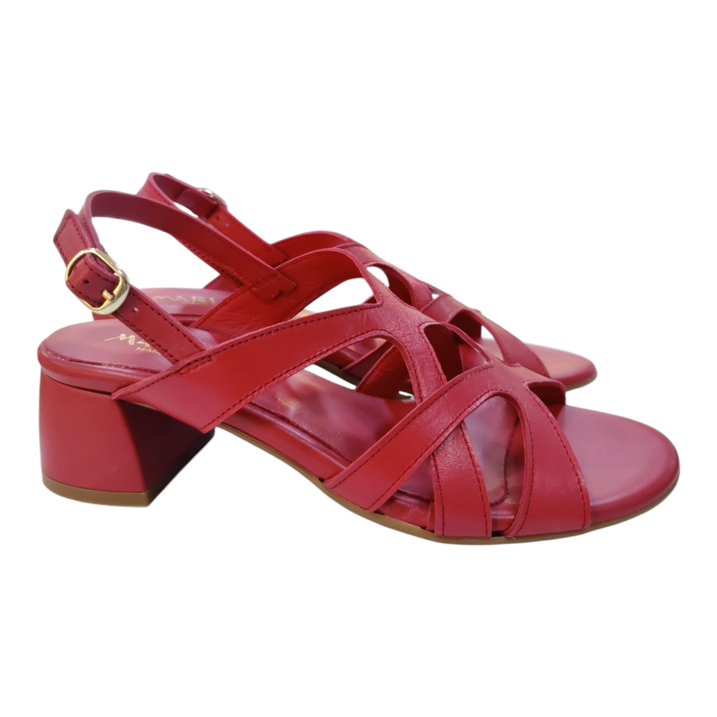 Sandalias de tacón rojo - Marlinna