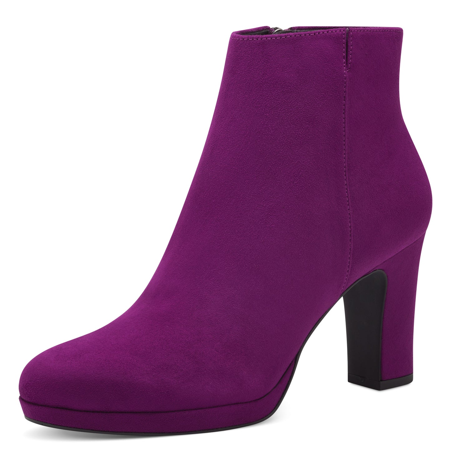 Fuchsia heeled ankle boots