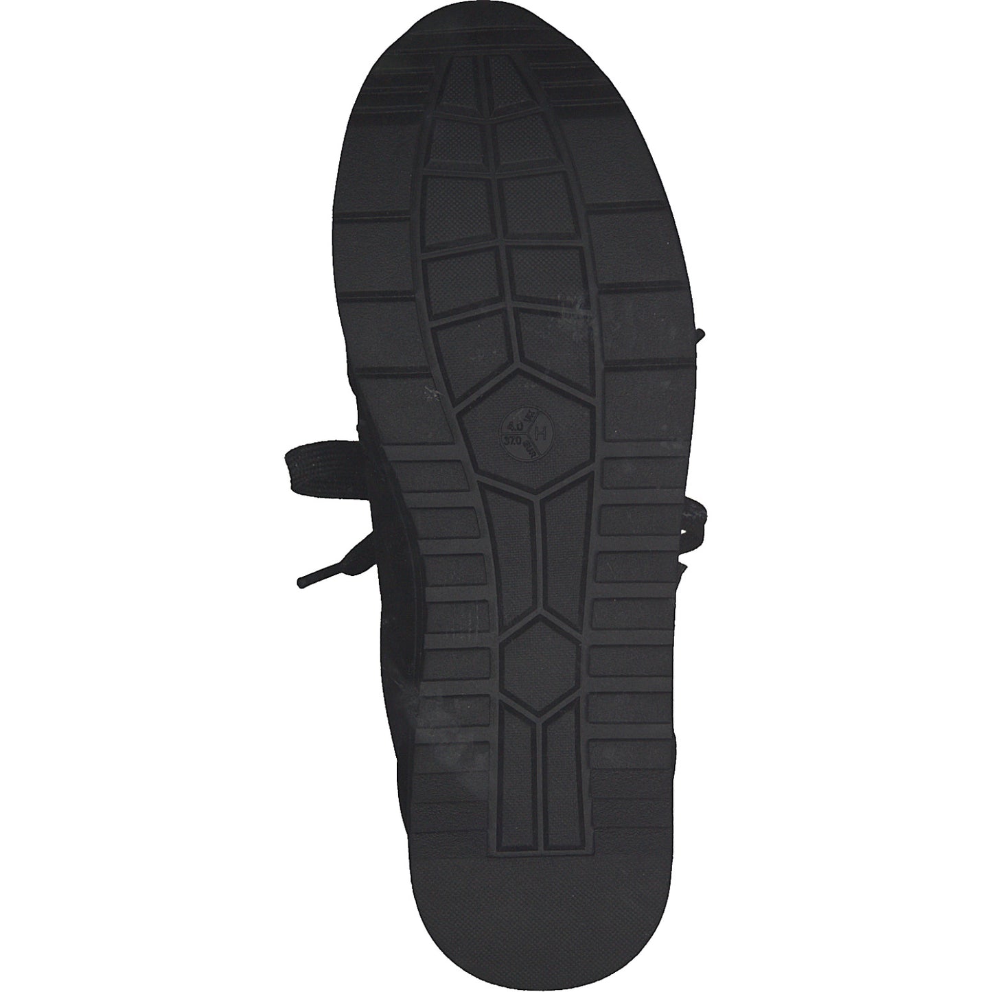 Black sneaker removable insole