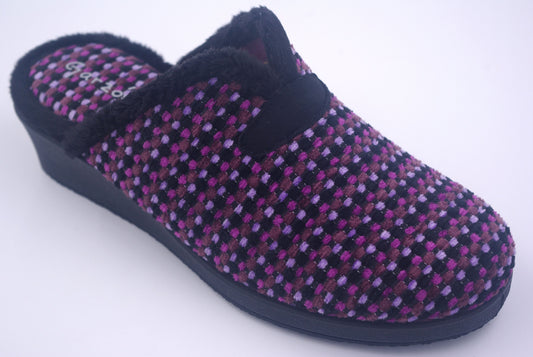 Garzon Zapatillas mujer Cuña Cuadros Mora