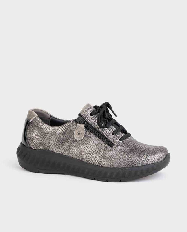 Imagen lateral de zapato deportivo Suave gris Albacore.