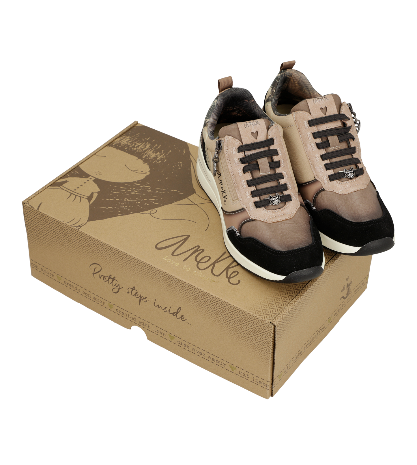 Sneakers Anekke Dream cuña Brown