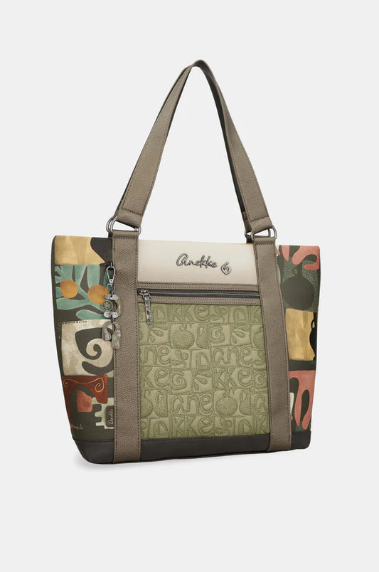 Bolso Tote Vegano Anekke Amphora con Cremallera y Bolsillos