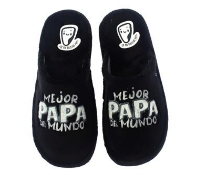 Zapatillas de casa "Mejor Papá del Mundo", con suela antideslizante y bordado especial, ideal como regalo.