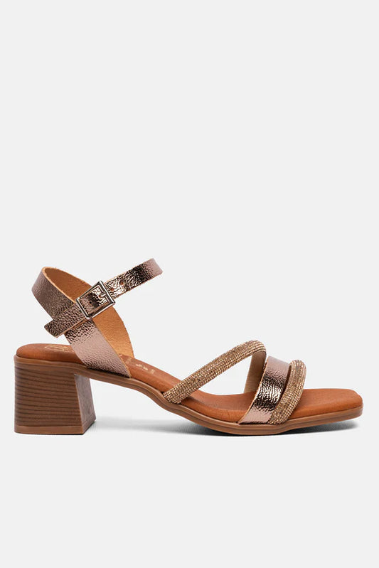 Sandalias Tacón Champan- Oh My Sandals