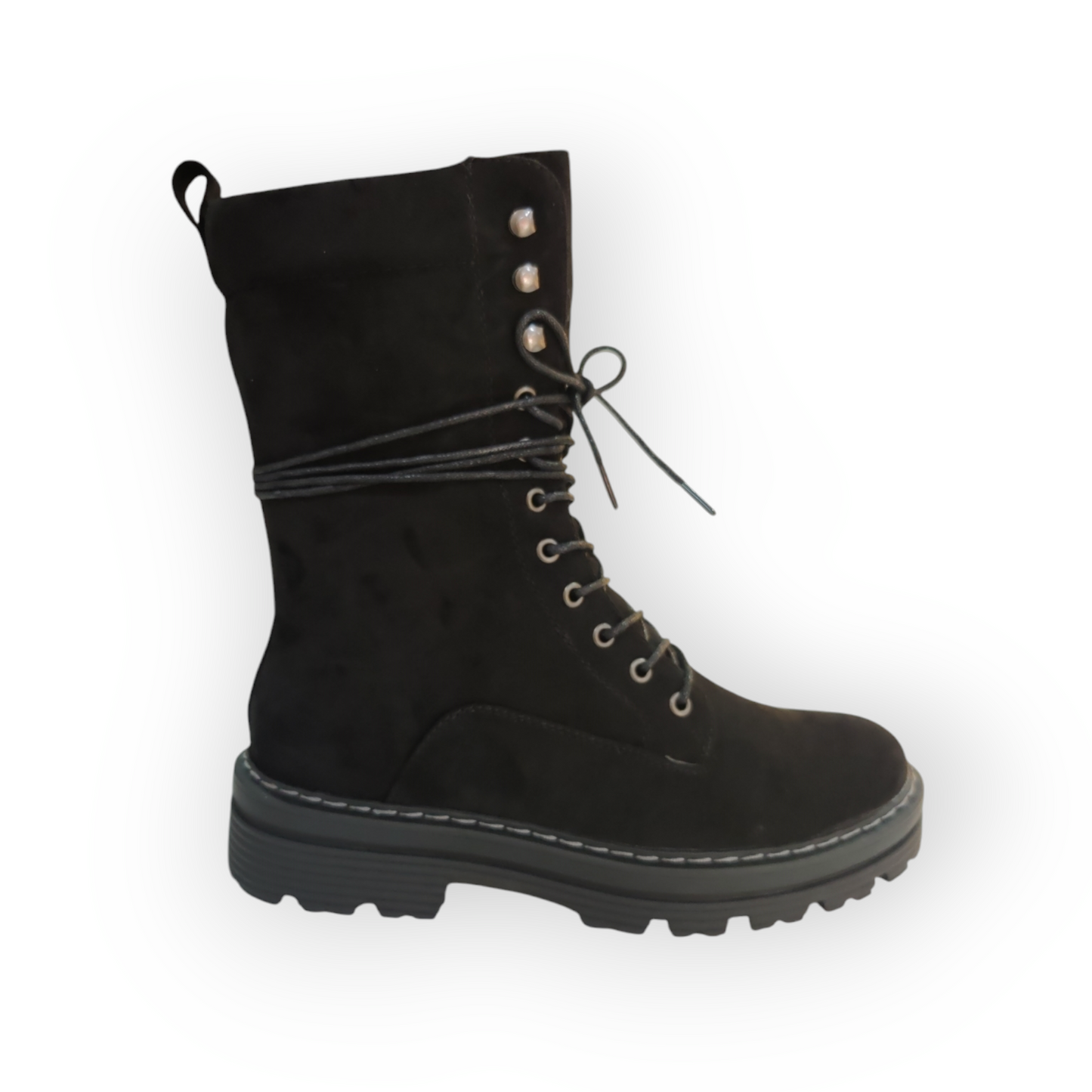 Botas altas blandas cordones negro FoxyUp