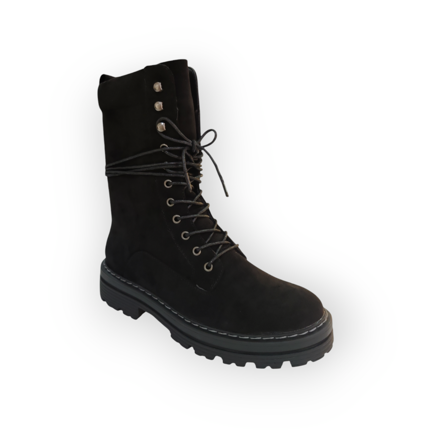 Botas altas blandas cordones negro FoxyUp