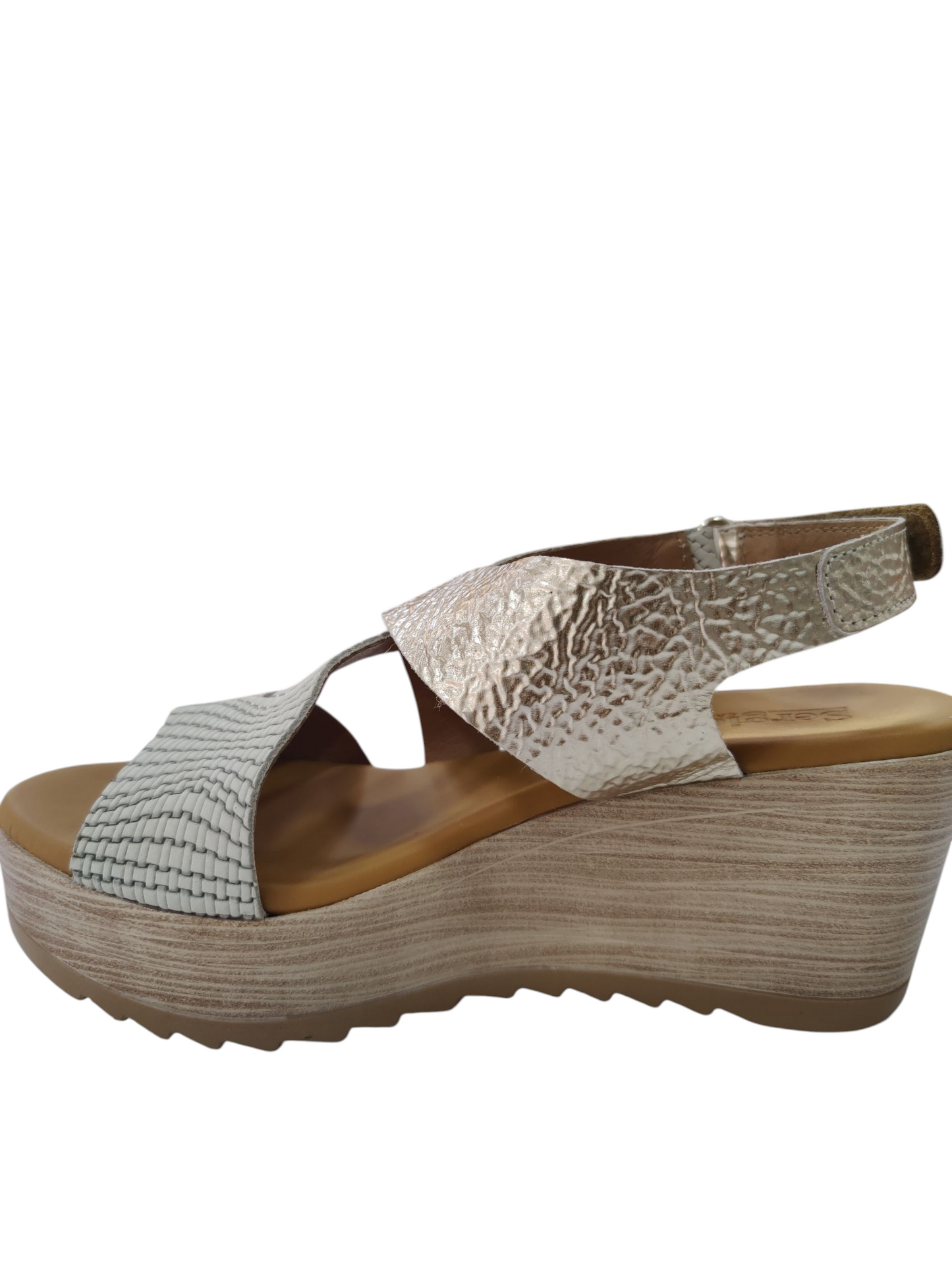 Sandalias Sergiotti Perla Platino Cruzada