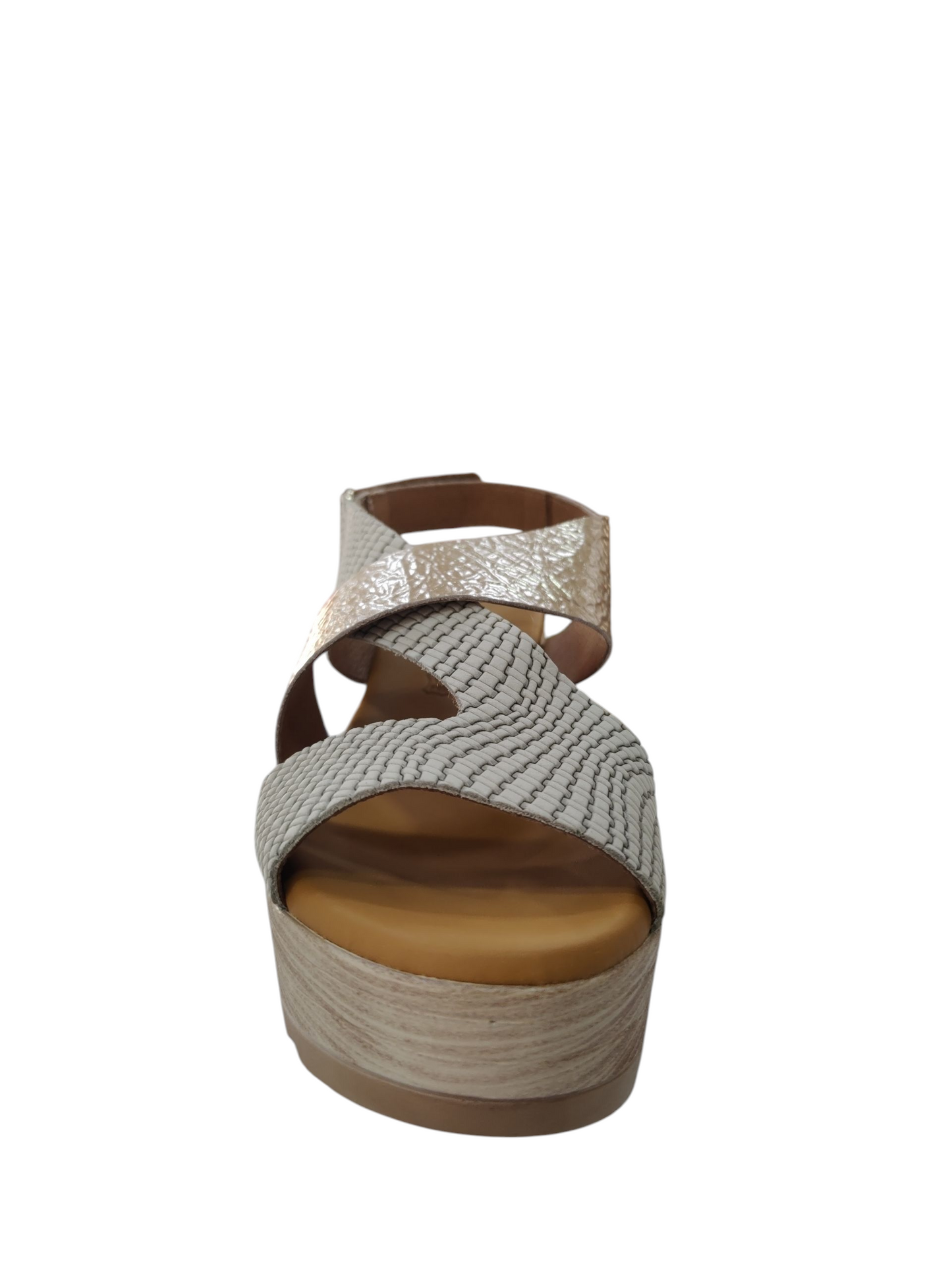 Sandalias Sergiotti Perla Platino Cruzada