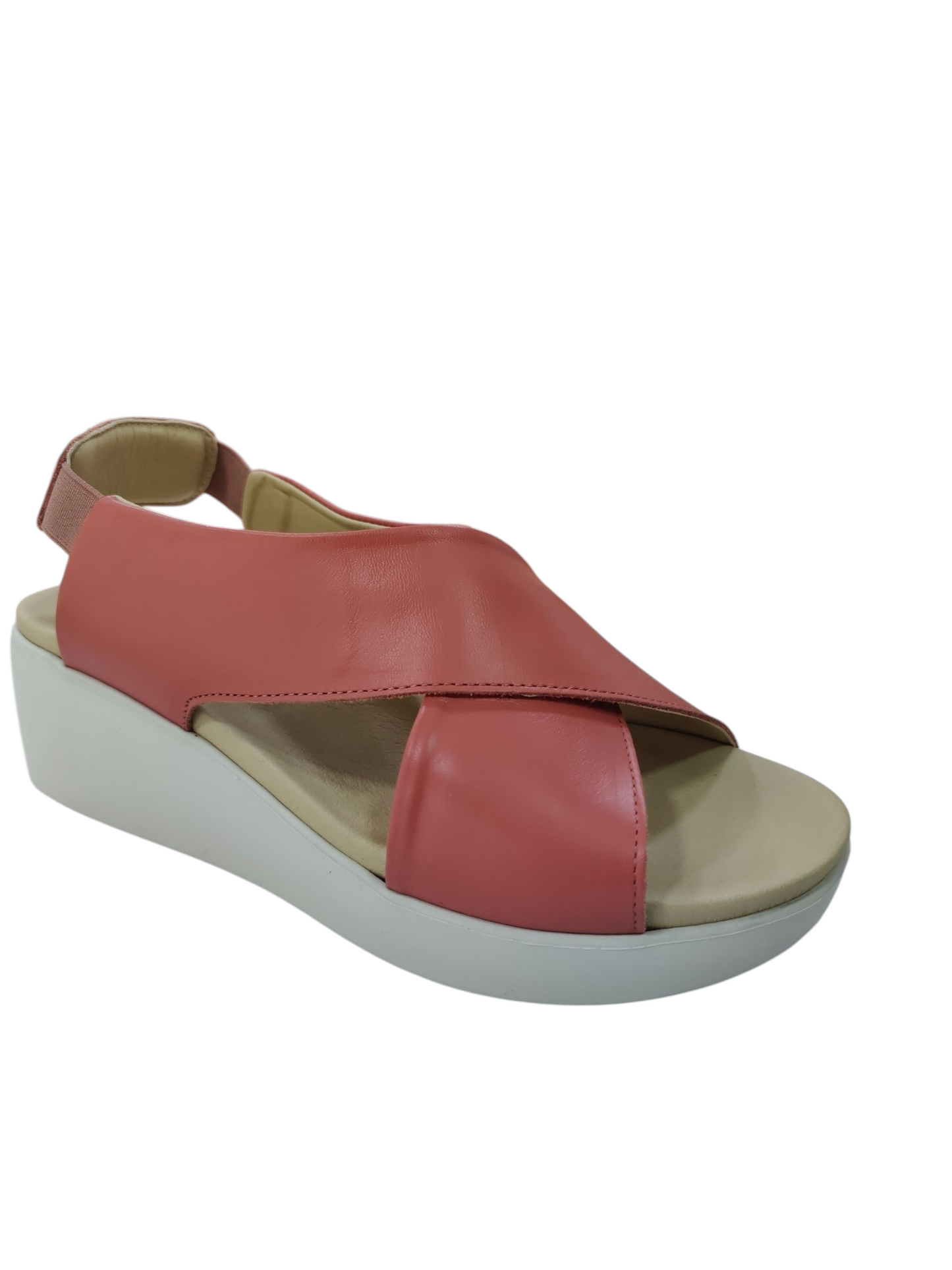 Sandalias Pepe´s cruzada piel Coral