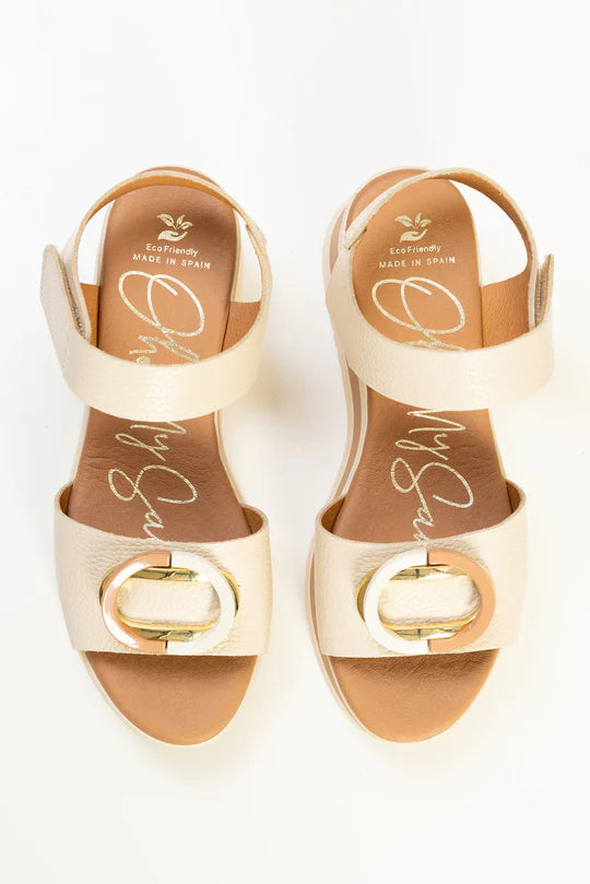 Sandalias Plataforma Beige - Oh My Sandals