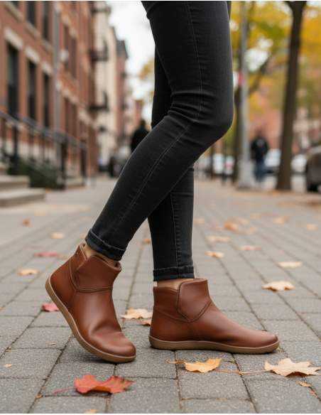 Botín barefoot cuero piel con forro