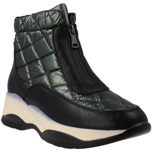 Botines casual verde con cremallera frontal