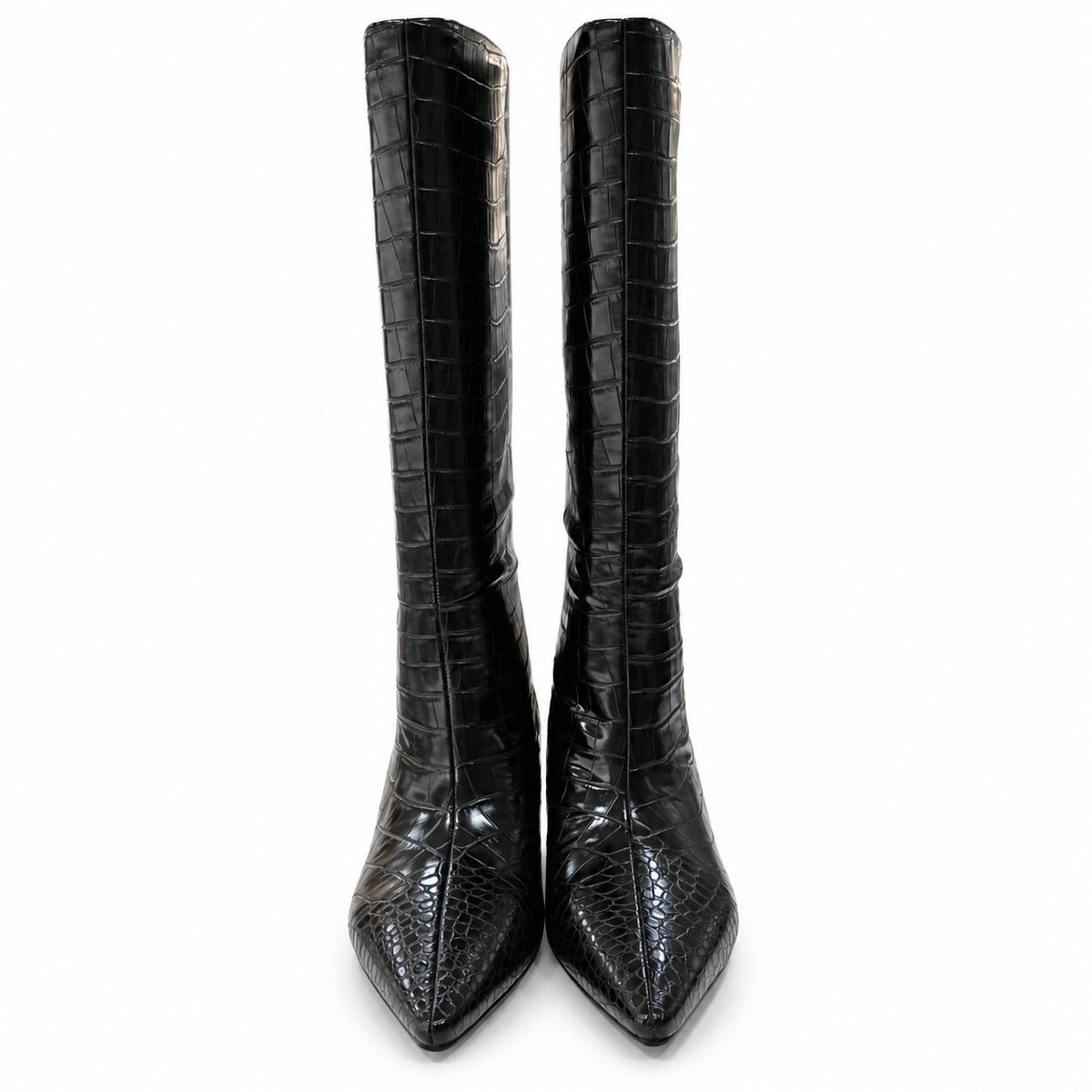 Botas altas negras Cayetano Jiménez 57011 de mujer, vista frontal del par