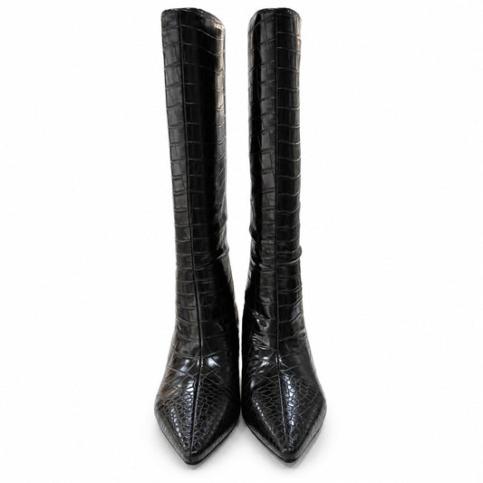 Botas altas negras Cayetano Jiménez 57011 de mujer, vista frontal del par