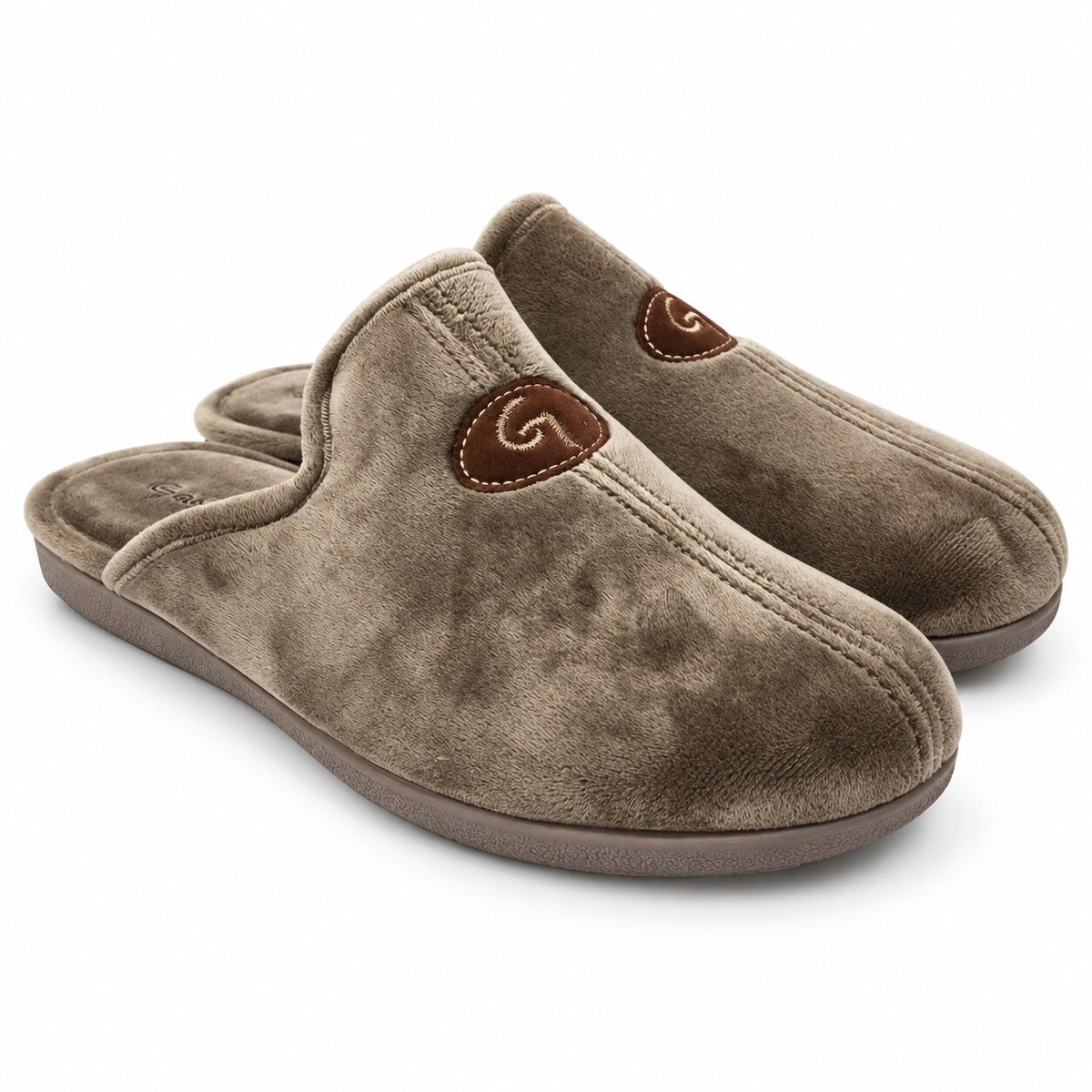 Zapatillas de hombre Garzón 6101.247 visón, vista en perspectiva
