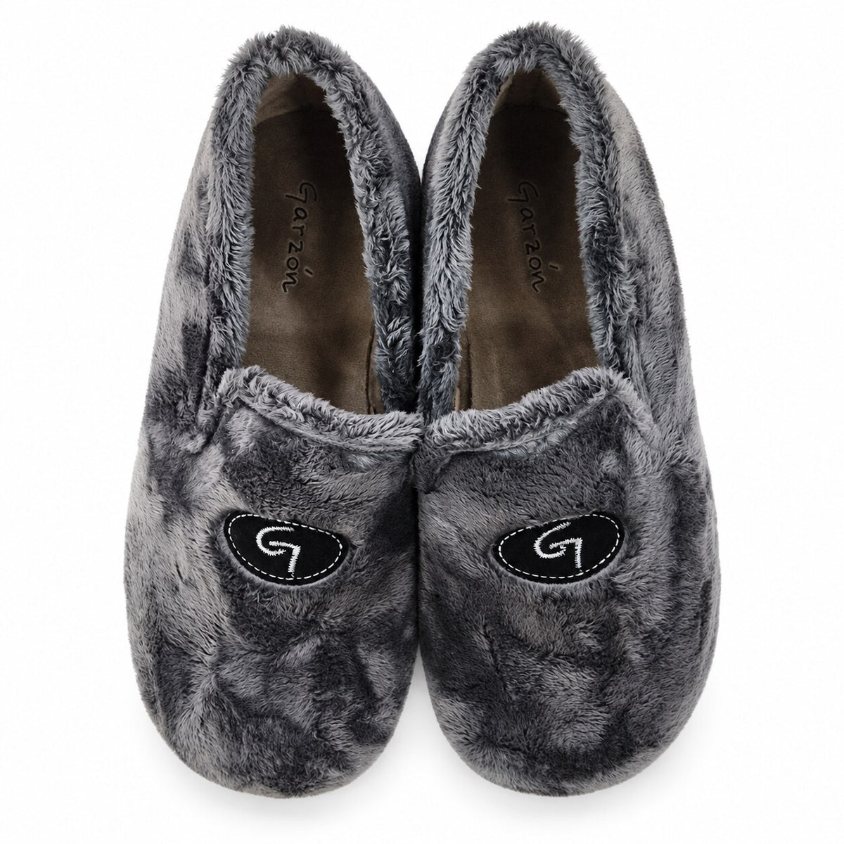 Zapatillas de casa cerradas Garzón 6501.275 gris oscuro, vista superior
