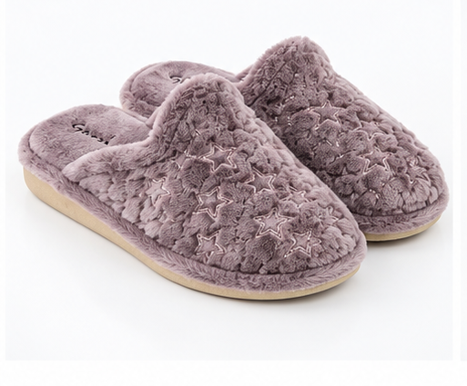 Zapatillas de casa mujer Garzón P450.519 Montlis Star púrpura vista tres cuartos