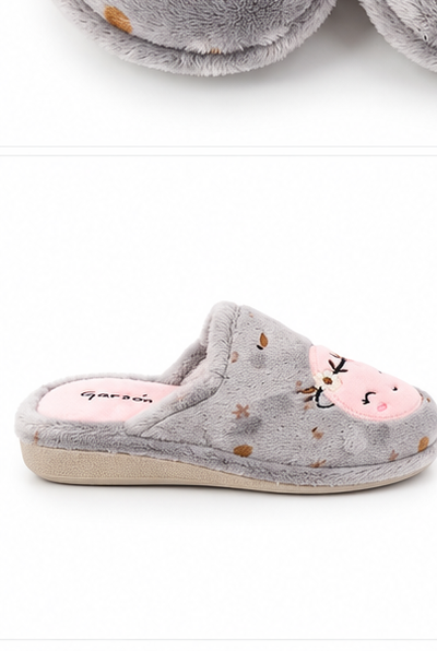 Zapatilla de casa mujer Garzón P455.275 gris perla vista lateral
