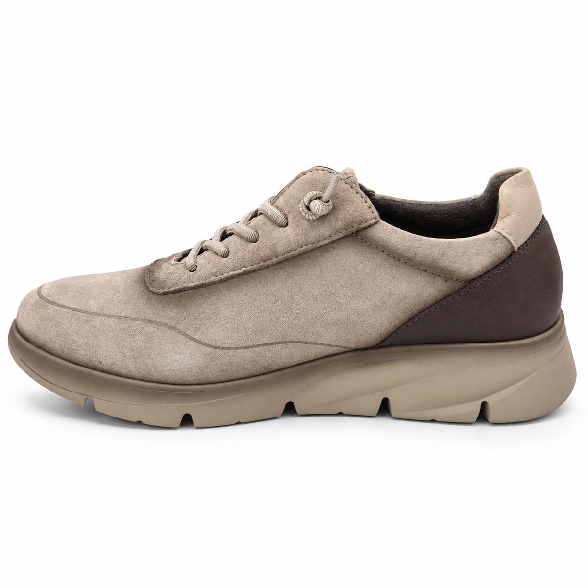 Zapatillas de mujer Kloe Marín 3319 topo de piel, vista lateral interior