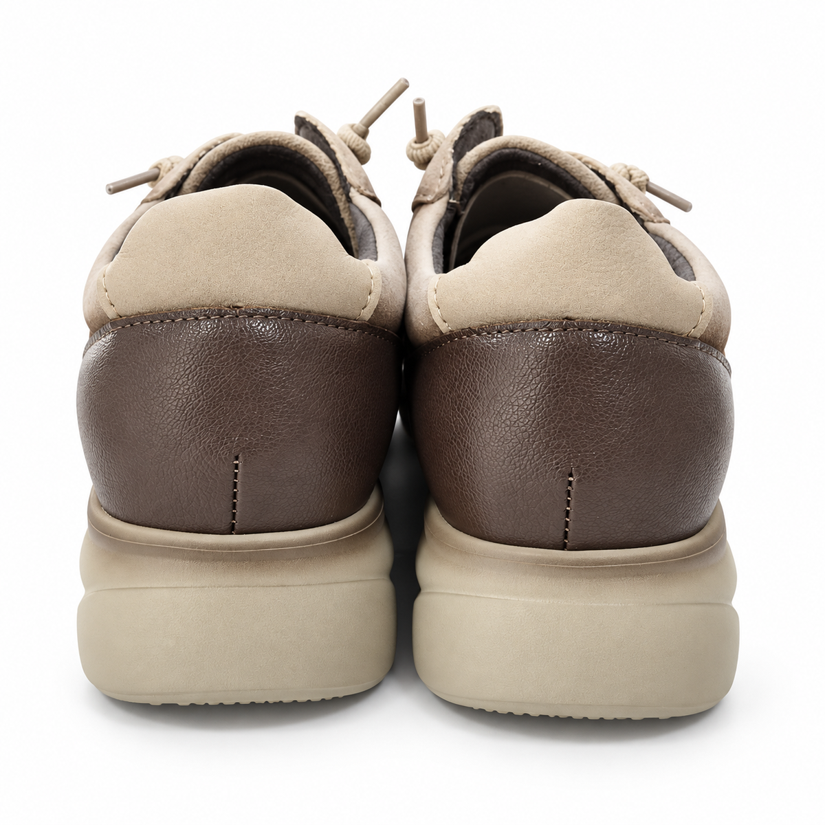 Zapatillas de mujer Kloe Marín 3319 topo de piel, vista trasera del par