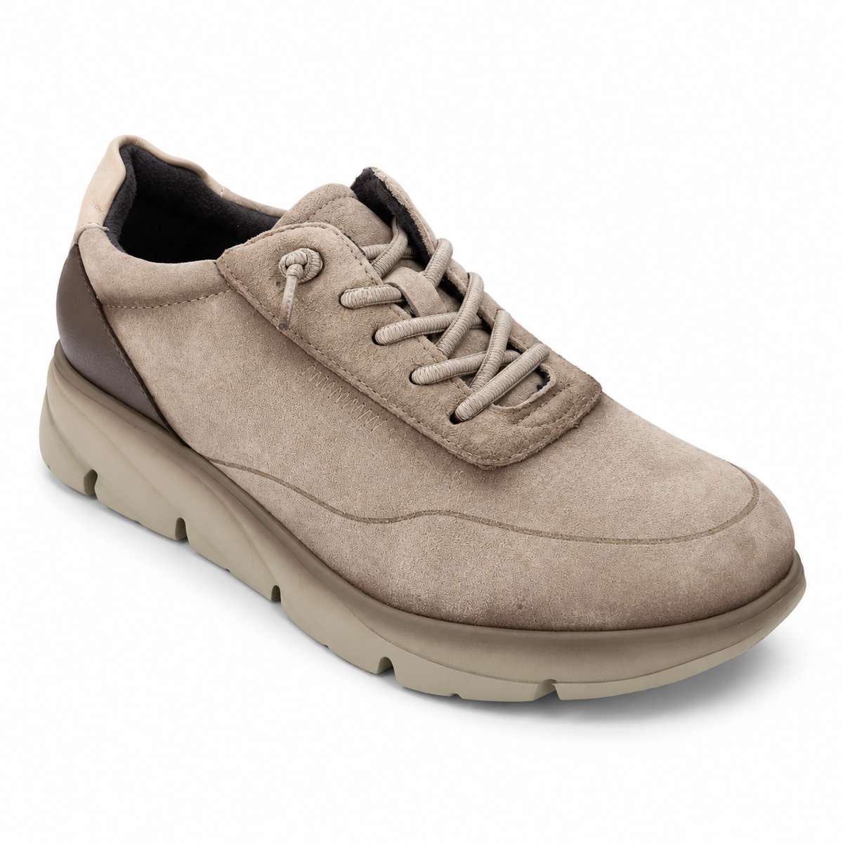 Zapatillas de mujer Kloe Marín 3319 topo de piel, vista de un zapato en tres cuartos